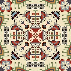 Poster - Traditional Bulgarian embroidery vector pattern