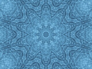 Poster - Blue background with water radial pattern