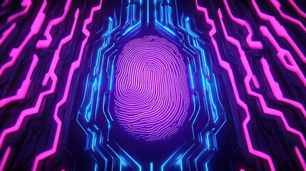 Poster - Cyber technology uses fingerprints to secure personal data