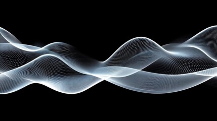 Poster - Data tech background. Abstract design. Dots and lines on dark, 3D rendered, 4K