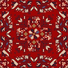Poster - Traditional Bulgarian embroidery vector pattern