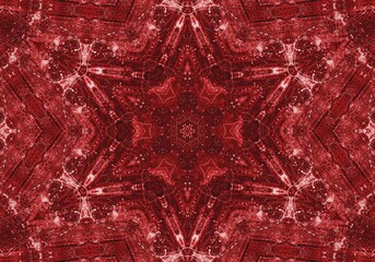 Poster - Red grunge background with abstract pattern