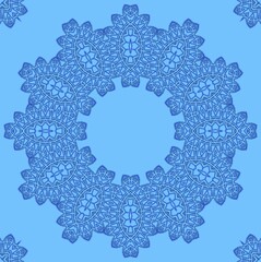Poster - Blue background with abstract pattern