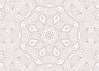 Poster - Abstract pattern of red lines on white background