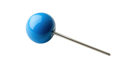 Poster - Blue push pin on transparent background, ready for use. Transparent background
