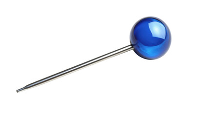 Poster - Blue push pin on transparent background, perfect for location marking. Transparent background