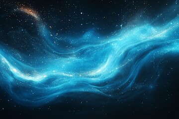 Wall Mural - vibrant cosmic swirl in deep space showing bright stars and blue celestial patterns