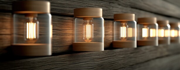 Poster - Elegant Vintage-Style Wall Lanterns with Warm Ambient Lighting