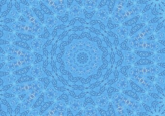 Poster - Blue abstract background with pattern of thin lines