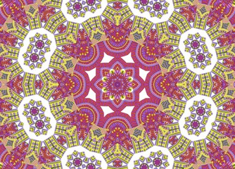 Poster - Background with bright abstract radial color pattern