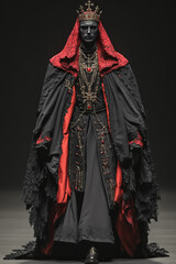 Fototapete - A modern reinterpretation of an Emperor in contemporary attire, merging historical regalia with sleek fabrics and subtle high-tech elements,