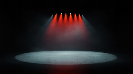 Poster - A serene image of an empty circus ring under muted lights, evoking the quiet potential before the showâ€™s excitement,