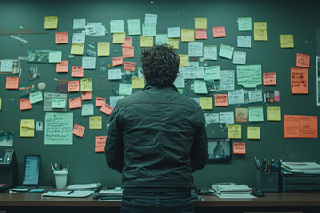 Aufkleber - A cinematic still frame of someone leaving a motivational note on a coworkerâ€™s desk, illustrating the uplifting impact of small acts of kindness,