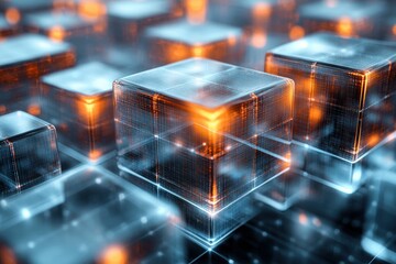 Glowing digital cubes network data structure