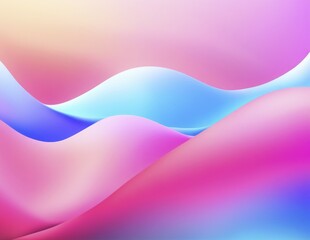  - Smooth, wavy gradients with soft pastel colors of pink, blue, and purple, AI generated