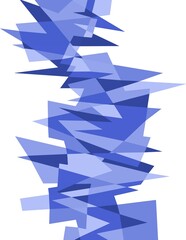 Poster - Abstract blue geometric pattern on white background