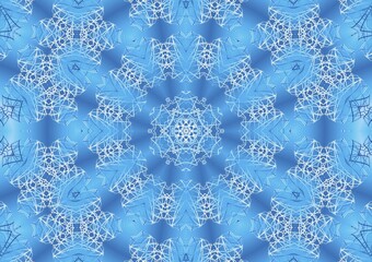 Poster - Blue abstract background with pattern of thin lines