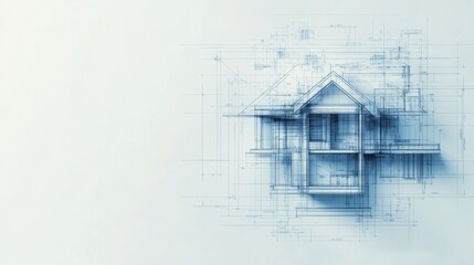 Architect showing new house project with tablet