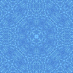 Poster - Blue background with abstract pattern