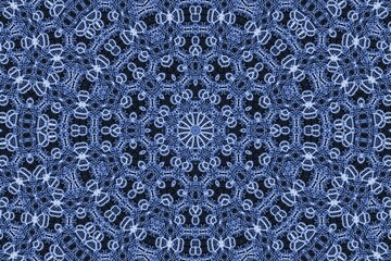 Poster - Abstract blue ornamental background