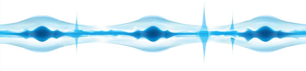 Poster - Abstract futuristic technology banner design featuring blue circular lines with a modern backdrop