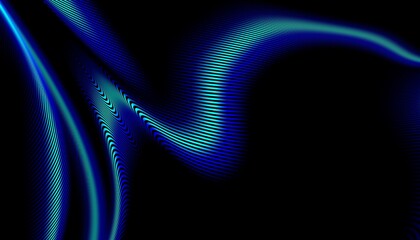 Aufkleber - beautiful abstract wave technology black background with blue light digital effect corporate concept