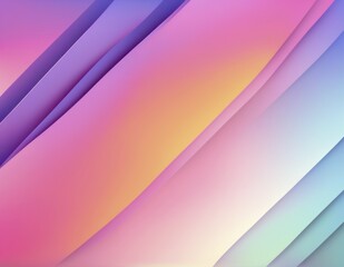 Wall Mural - Abstract gradient of pastel pink, purple, yellow, and blue with smooth flowing curves, AI generated