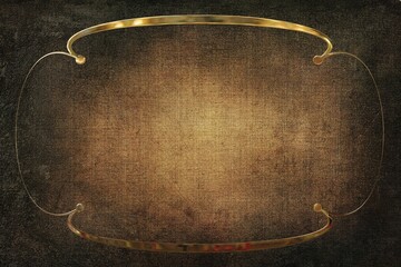 Poster - Art Deco ornamental golden frame with a background with texture. Gold and brown colors