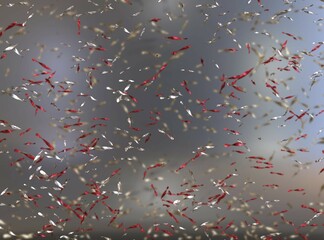 Aufkleber - Shiny glitter background with reflections, 3d rendering