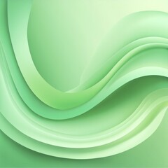 Poster - Abstract green gradient with smooth, layered curves creating a soft and modern look, AI generated