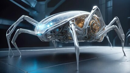 Poster - A futuristic spider shaped advanced intelligent vehicle