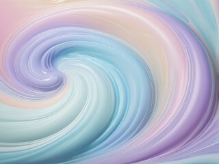 Poster - Swirling pastel abstract art with a smooth gradient, featuring blue, purple, and pink hues, AI generated