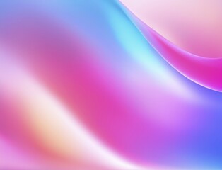 Poster - Vibrant gradient of pink, blue, and purple with smooth, blended abstract forms, AI generated