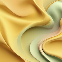 Poster - Fluent abstract design with gradients of yellow and green, AI generated