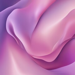 Poster - Abstract flowing design with pastel pink and purple colors creating a smooth gradient, AI generated