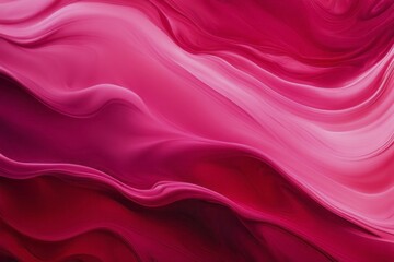 Poster - Flowing pink and red abstract design with smooth textures, AI generated