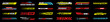 © 4zevar - Car race stripes collection. Speed line stickers set