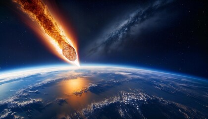 attack of the asteroid on the earth. comets attack on earth