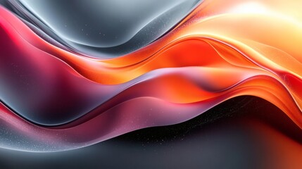 Fototapete - Abstract 3D background flowing lines and rich colors blending into a sleek art design with intricate geometric patterns