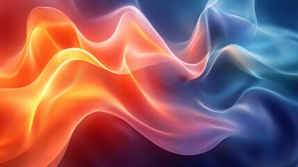 Fototapete - Abstract 3D background flowing lines and rich colors blending into a sleek art design with intricate geometric patterns