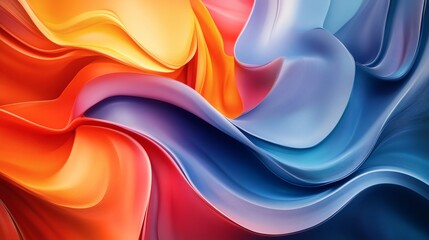 Poster - Abstract art design featuring dynamic 3D background with bold shapes and smooth gradients for a visually captivating and contemporary look
