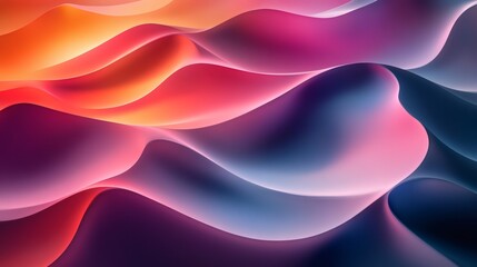 Fototapete - Abstract art design featuring dynamic 3D background with bold shapes and smooth gradients for a visually captivating and contemporary look