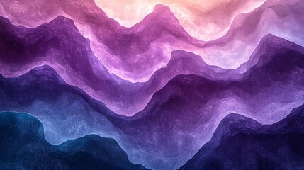 Poster - Abstract background soft purple and deep teal waves featuring a grainy noise effect for a stylish and textured wallpaper design