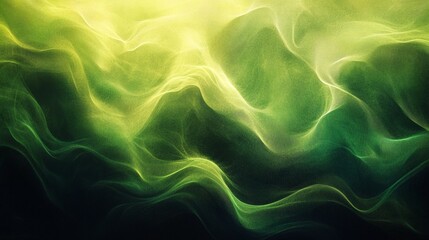 Poster - Abstract background vibrant lime green and muted brown waves featuring a smooth grainy texture and subtle noise effect for a dynamic design