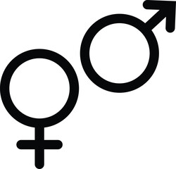 Wall Mural - Female male gender symbol. Male and female sign of gender equality icon vector. Vector illustration