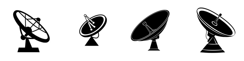 Poster - Satellite dishes in various sizes and designs showcasing communication technology advancements