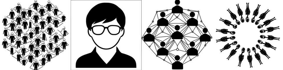 Poster - Visual representation of connections among individuals in a digital network during a collaborative project