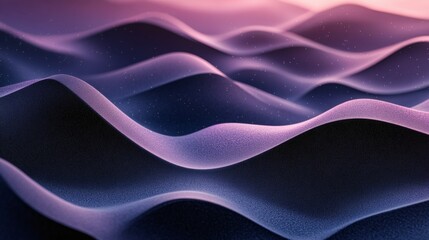 Fototapete - Abstract wallpaper a gradient of dark navy and soft lavender waves featuring a grainy texture and noise for a modern and artistic header design