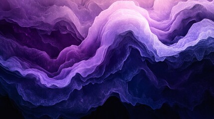 Poster - Abstract wallpaper a gradient of dark navy and soft lavender waves featuring a grainy texture and noise for a modern and artistic header design