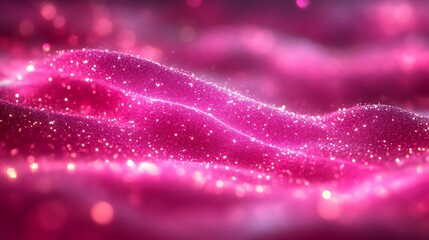 Pink Glitter Waves Sparkling Abstract Background